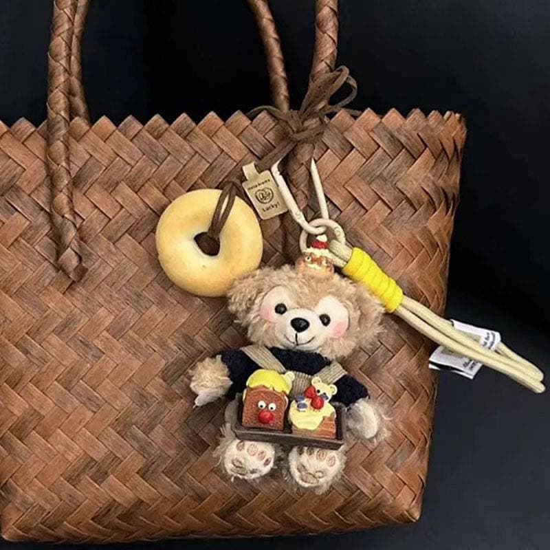New Baker Bear Pendant Schoolbag Keychain Backpack Hanging Ornament Bag Charm Plush Doll Doll Bag Bag Charm SSv9