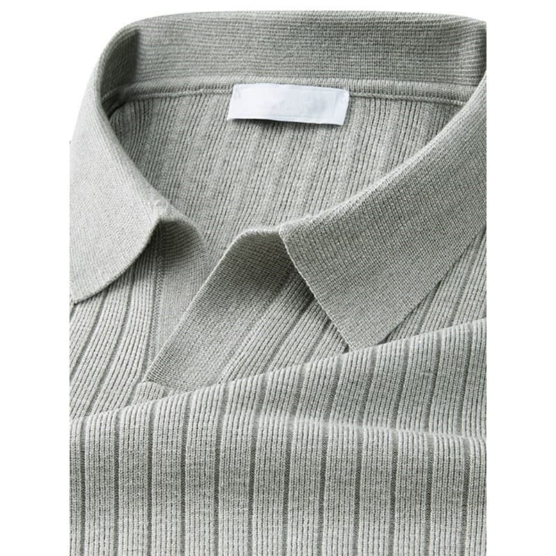 Camisa POLO de malha quente masculina 2025 outono inverno negócios Casual lapela camisola camisa de fundo pulôver camiso