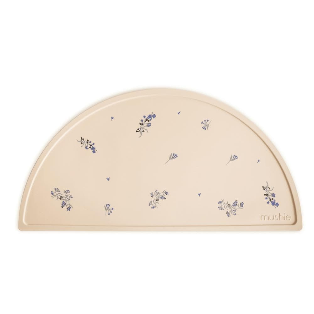 Jogo Americano De Silicone Flores Azuis Mushie