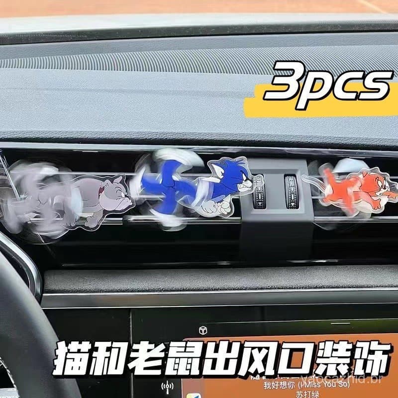 Novo 2024 Tom E Jerry air outlet Decorações Para Carros De Saída De Ar Condicionado Decoração De Interiores