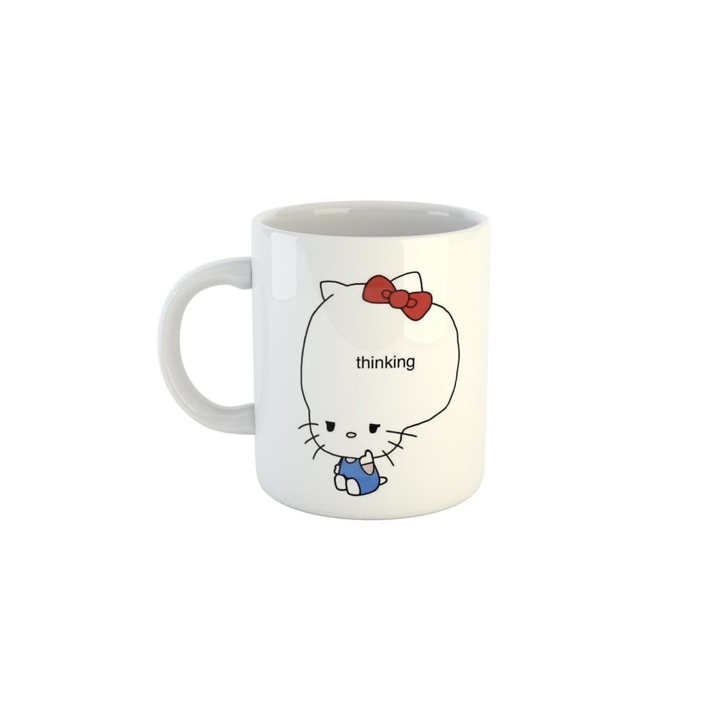 Caneca Personagem doida apenas "Pensando"