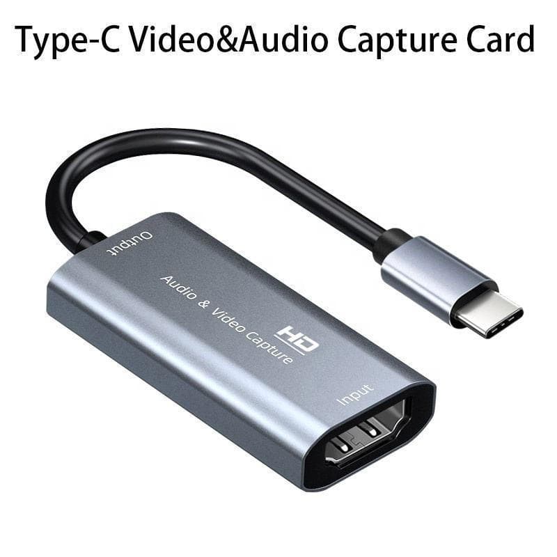Placa de captura de vídeo HDMI para Type-C 4K 60Hz 1080P, placa de captura USB-C para HDMI, adequada para Switch, te