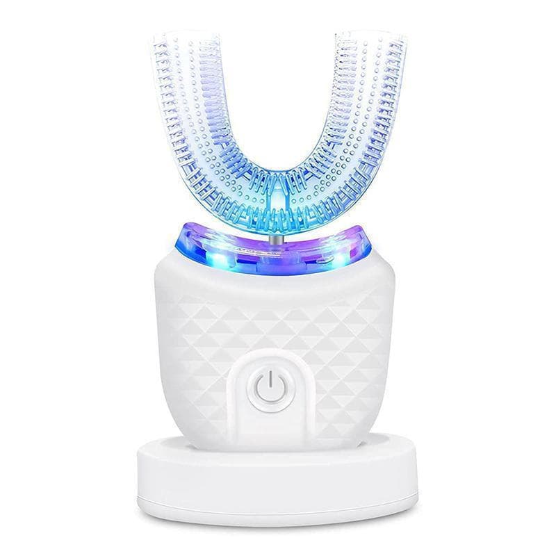 Escova de Dentes Sônica Portátil em Forma de U 360 Graus, Escova de Dentes Elétrica Eficaz para Cuidados Orais, Escova d