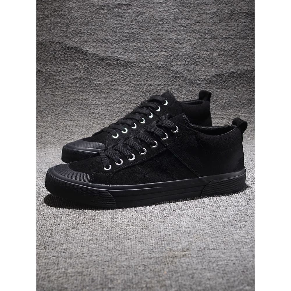 Sapatos de lona masculinos outono respirável Retro rendas Mid-Top tênis de sola macia bloqueio de cor flanela de couro f