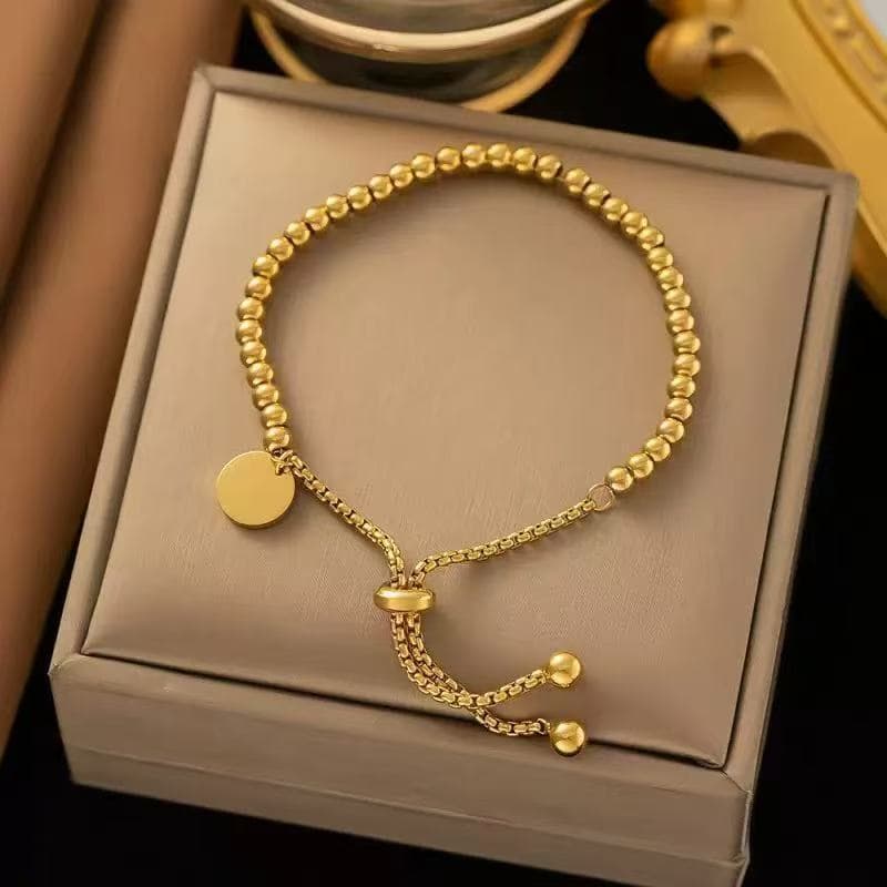Ins vento vácuo galvanoplastia placa redonda de aço inoxidável carta amor coração borboleta dupla camada pulseira moda f