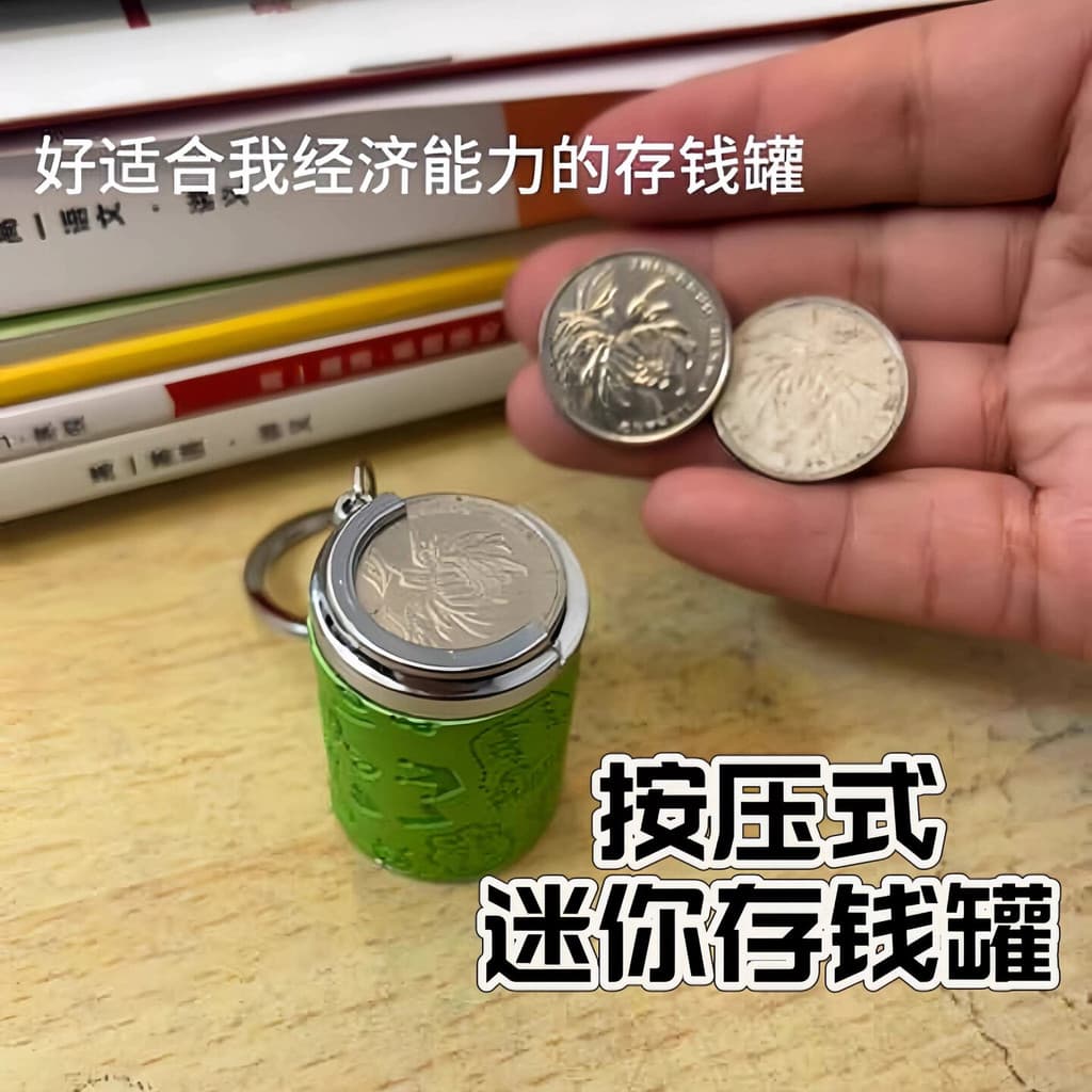 Mini cofrinho de viagem portátil um Yuan moeda bolsa engraçado abstrato criativo estudante chave saco escolar pingente