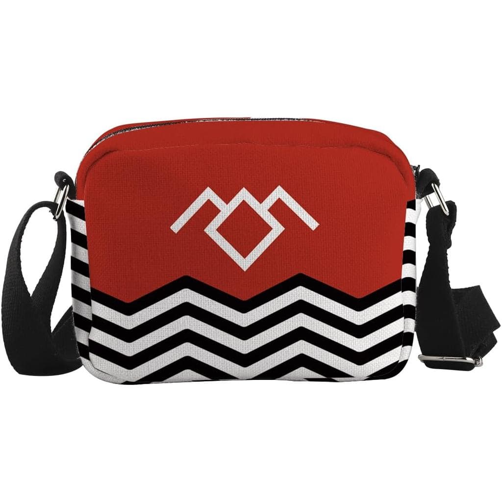 Bolsa Transversal WCGXKO T Peaks Inspirada na Série de TV T Peaks, Presente de Fãs da Série dos Anos 90, Red Room Black