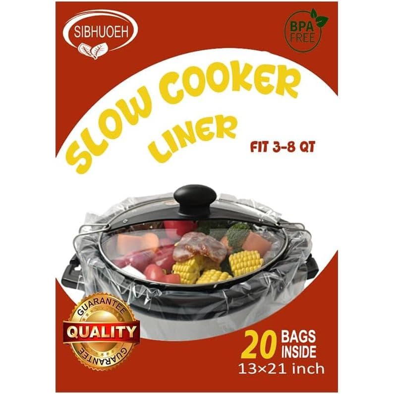 Forros para Panela de Cozimento Lento, Forros Descartáveis para Crock Pot, Sacos de Cozimento de Tamanho Grande 13"x21",