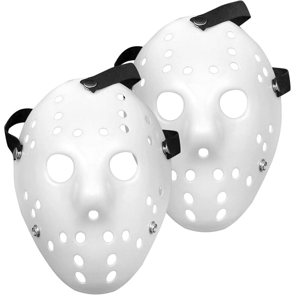 Máscara de Fantasia de Halloween, Pacote com 2 Máscaras de Hóquei de Terror DIY para Cosplay e Fantasia (Tamanho Único)