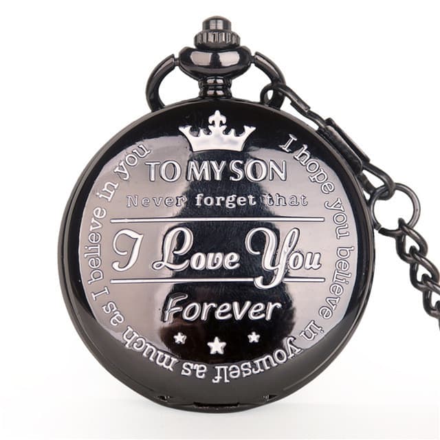 Melhor Presente Corrente De Relógio De Bolso De Quartzo Para Meu Filho Colar Fob W