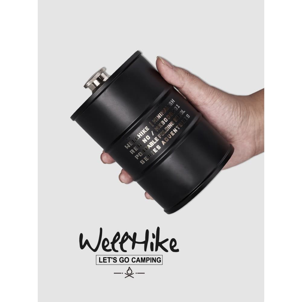 WELLHIKE ao ar livre 750ml tambor de óleo tático pote álcool militar acampamento garrafa combustível grande capacidade 3