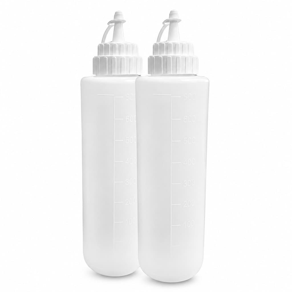 Kit 2 Bisnagas Para Molhos 1 Litro Grande Profissional Maionese Ketchup Hamburgueria Lanchonete