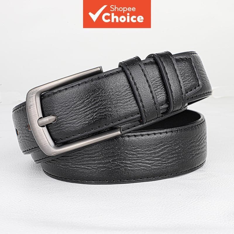 Cinto De Fivela De Pino De Couro De Negócios Vintage Para Homens Ajustável Casual Estilo Formal Acessório Masculino