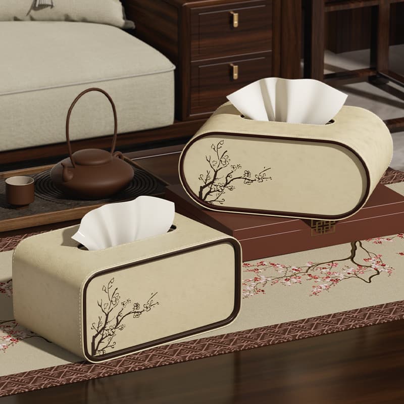 Novo estilo chinês caixa de tecido casa sala de estar high-end luz luxo Desktop 2026 novo estilo high-end mesa de jantar