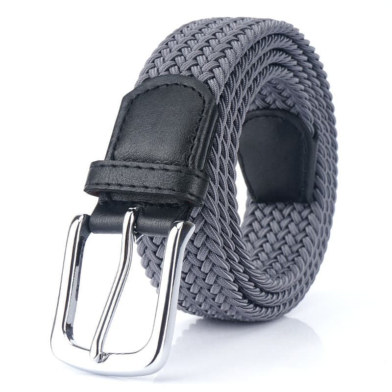 Pin fivela elástica trançada cinto elástico masculino feminino cinto de lona calças cinto confortável esportes golfe