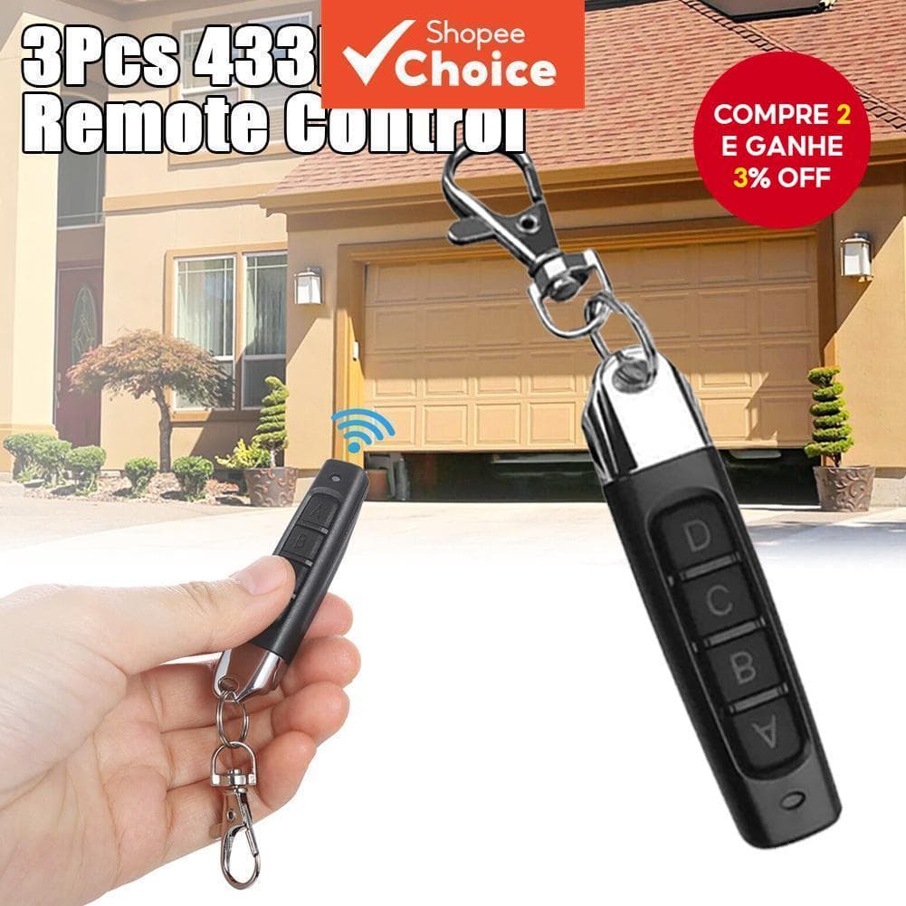 Novo 433MHZ Cópia Controle Remoto AutoCode Garagem Portão Abridor De Porta Duplicador Código Clonagem Chave Do Carro