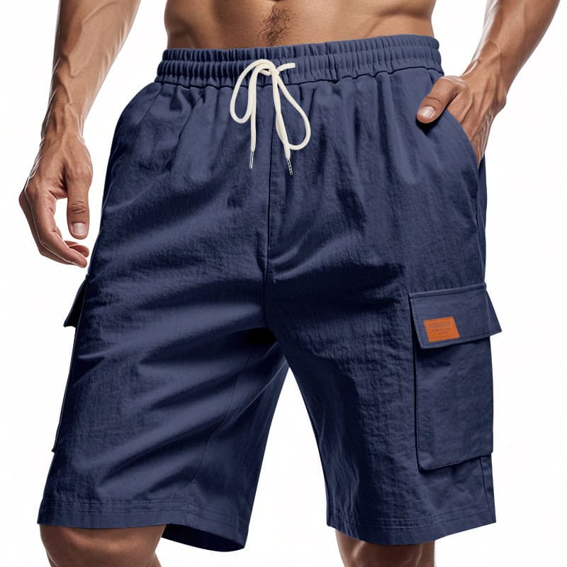 Macacão solto masculino Multi-bolso agachamento Jogging Shorts casuais europeu americano masculino fino praia casual res