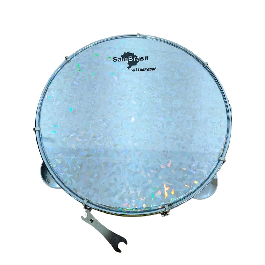 Pandeiro 10" Holográfico ABS Vermelho Sambrasil by Liverpool