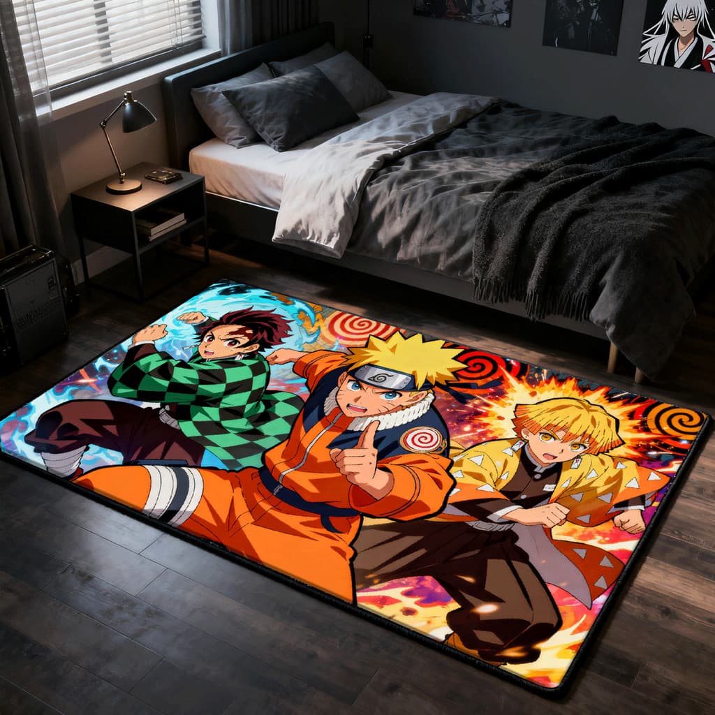 Desenhos animados dos desenhos animados Anime quarto tapete de cabeceira casa meninos sala estar Bay janela novo estilo
