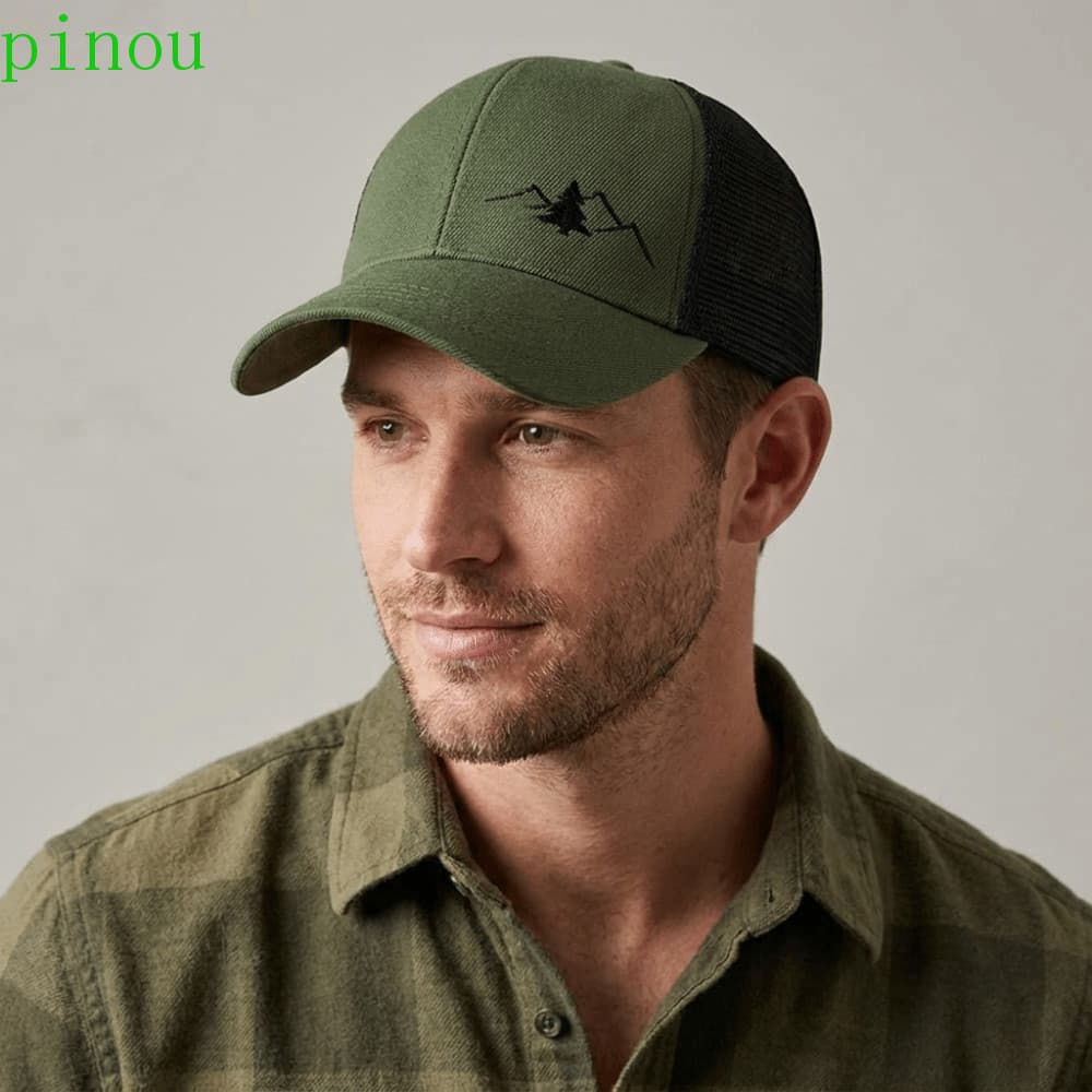 Boné De Beisebol De Secagem Rápida PINOU , Bico De Pato De Malha Ajustável Respirável , Chapéu Snapback De Algodão