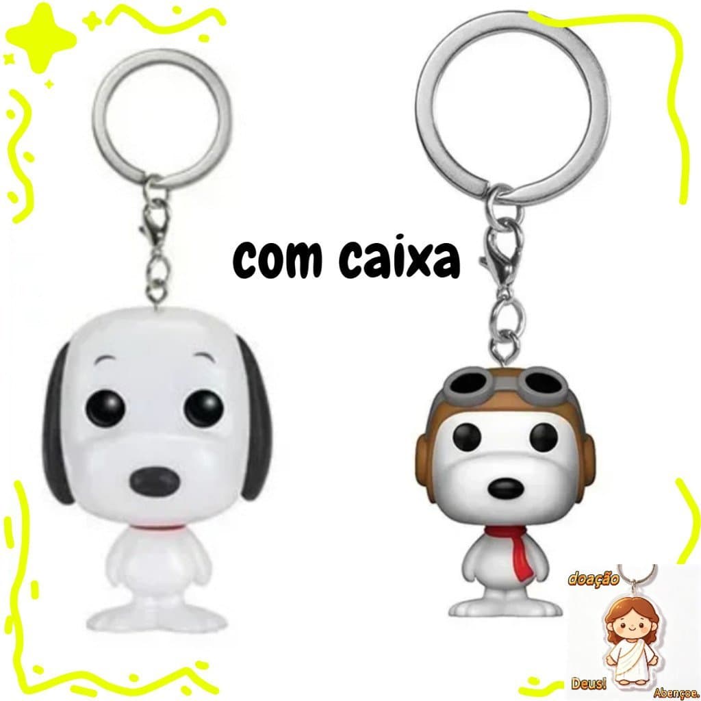 Peanuts Charlie Brown Snoopy Chaveiro Action Figure Brinquedos Figura De Ação（Dar chaveiro）