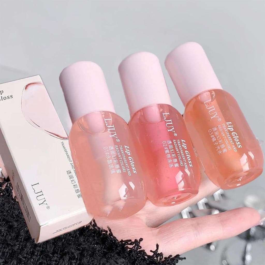 Kit de Brilho Labial 1/2/3 Peças, Bálsamo Labial Hidratante, Gloss Labial Hidratante e Volumizador para Meninas e Mulher