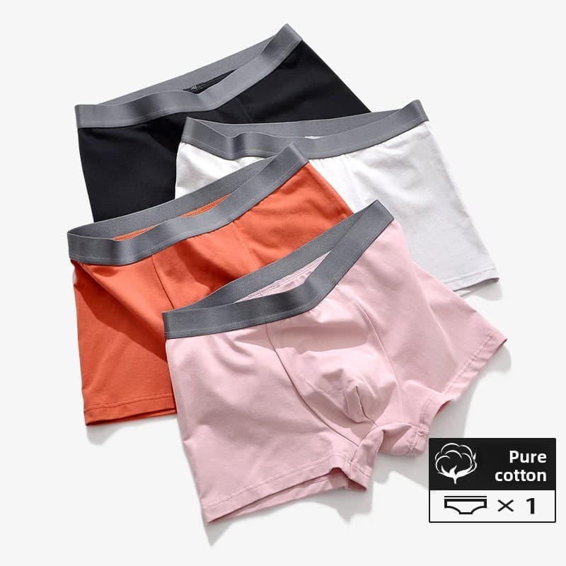 Cuecas boxer masculinas de algodão puro tamanho grande cuecas boxer respiráveis e confortáveis