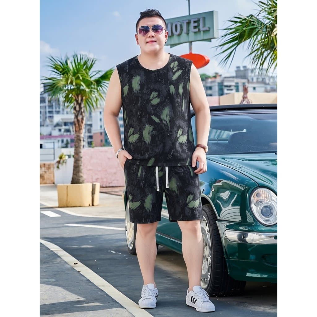 2026 verão Plus Size colete de basquete masculino gordo terno diário respirável de secagem rápida sem mangas camiseta Sh