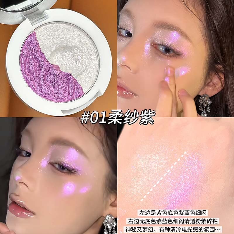 Roxo piscando bêbado beleza Mochi batatas picadas alto disco Glitter brilhante brilho fino piscando perolado delicado so
