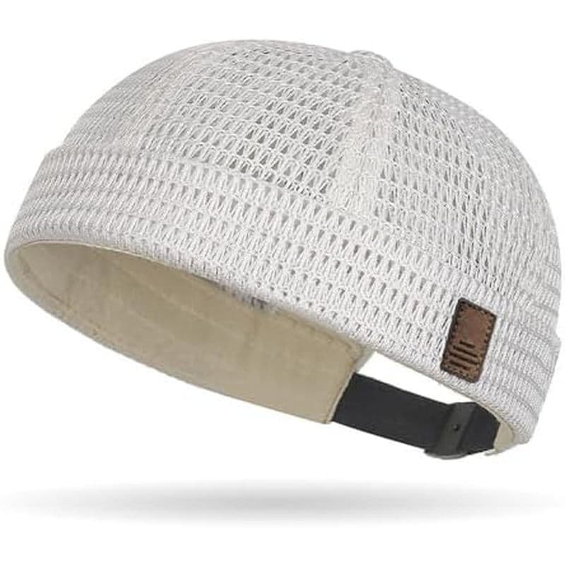 Chapéu Docker Sem Aba Respirável Masculino , Boné De Caveira Ajustável E Leve Gorro De Verão Para Uso Casual Ao Ar Livre