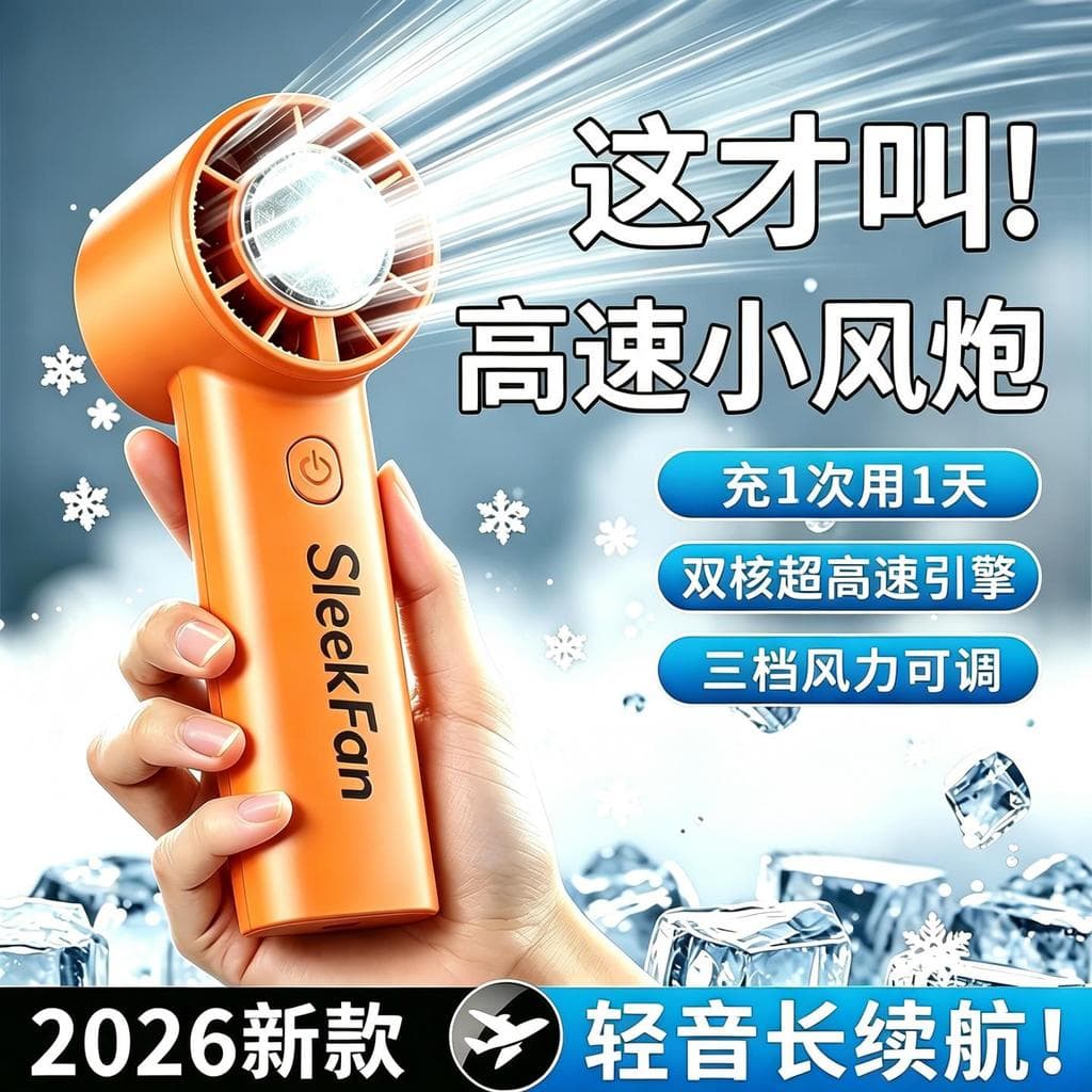 2026 novo estilo recarregável Desktop portátil pequeno ventilador Super poderoso Mini usb portátil longa vida útil da ba
