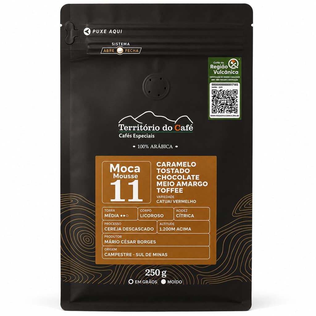 Café Especial Moca Mousse 11 250g 100% Arábica Chocolate Toffee e Caramelo Tostado