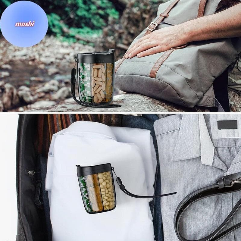 MOSHI 7 Grades Grande Copo De Comprimidos Garrafa Organizador Suplemento Para Segurar 7 Várias Vitaminas Viagem Pílula C