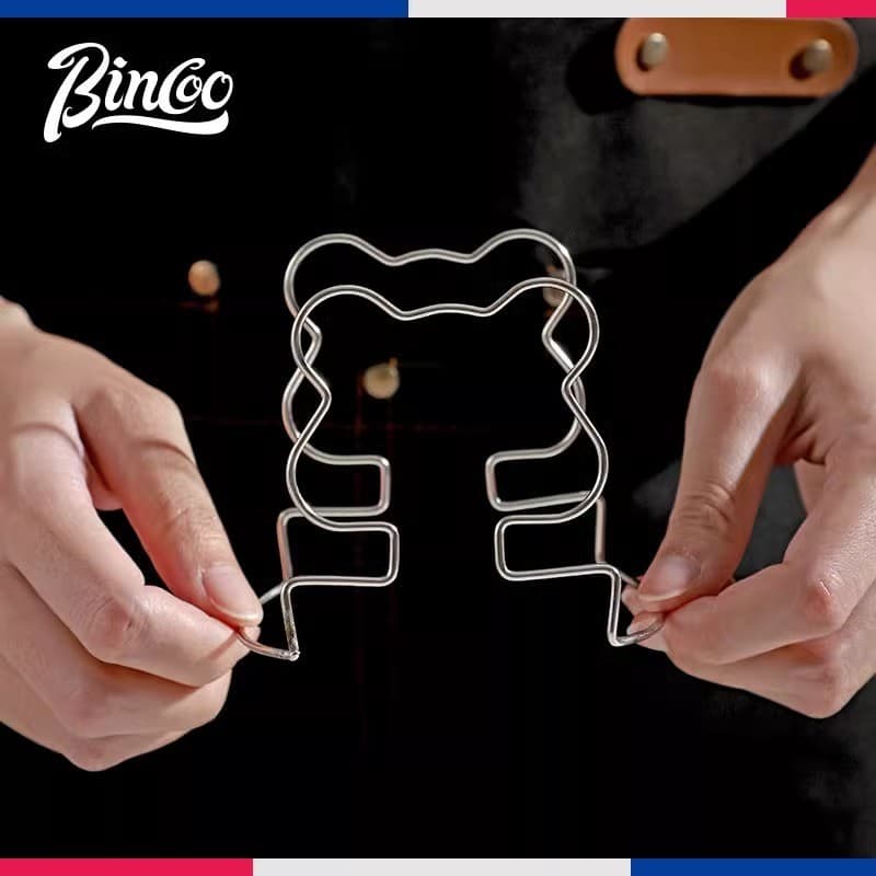 Bincoo Bear Pendurado Orelha Suporte para Café Estilo Japonês Filtro Saco de Papel Suporte para Saco de Orelha Pendurado