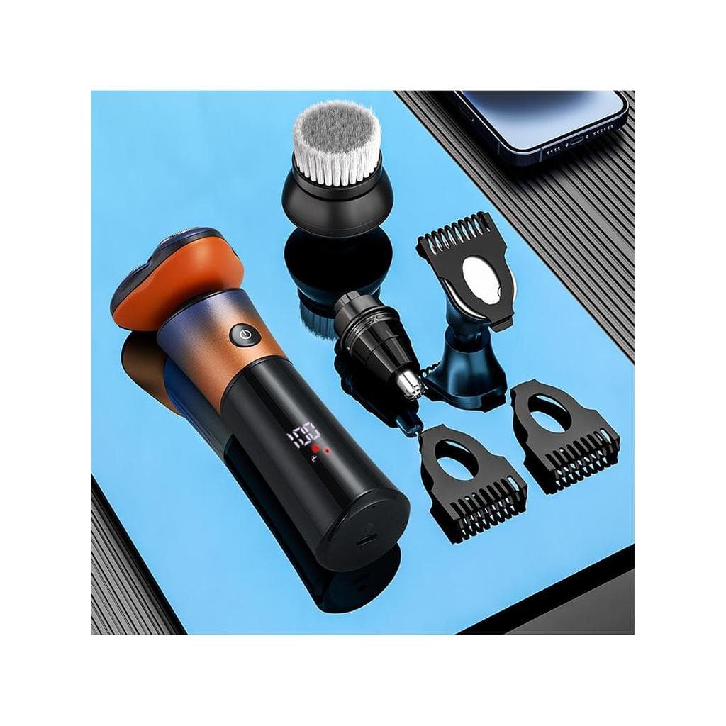 Navalha elétrica rotativa inteligente flutuante 3D de corpo inteiro lavável navalha recarregável faca de barba masculina