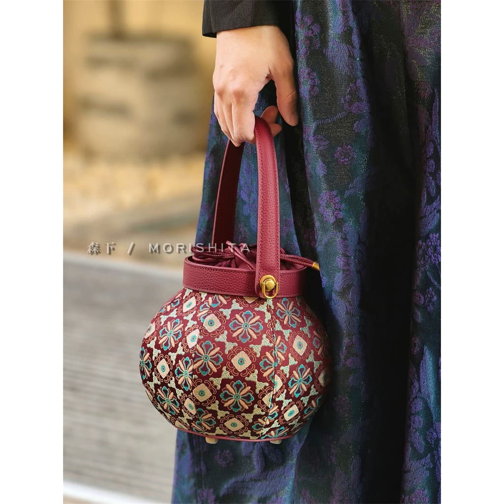bolsa femenina Bolsa Morishita Novo Estilo Chinês Canção Não Relíquia Jin Lanterna Bolsa 2026 Novo Estilo Chinês Vermelh