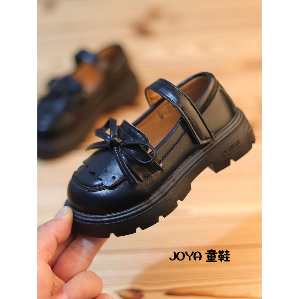 Bebê princesa sapatos 2026 novo estilo meninas sapatos de couro estilo Preppy sola macia All-Match mocassins sola grossa