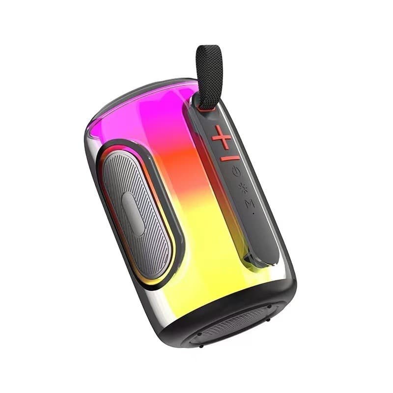 Caixa de Som Bluetooth Colorful Pulse 8 Pulse8 Portátil Sem Fio para Uso Externo com Luz Ambiente 360° e Microfone 0AMI