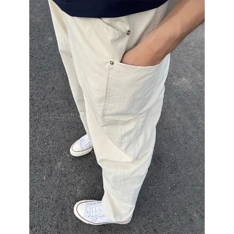 Macacão de secagem rápida Off-White masculino verão americano vibe paraquedista jaqueta Micro-corte calças Machete
