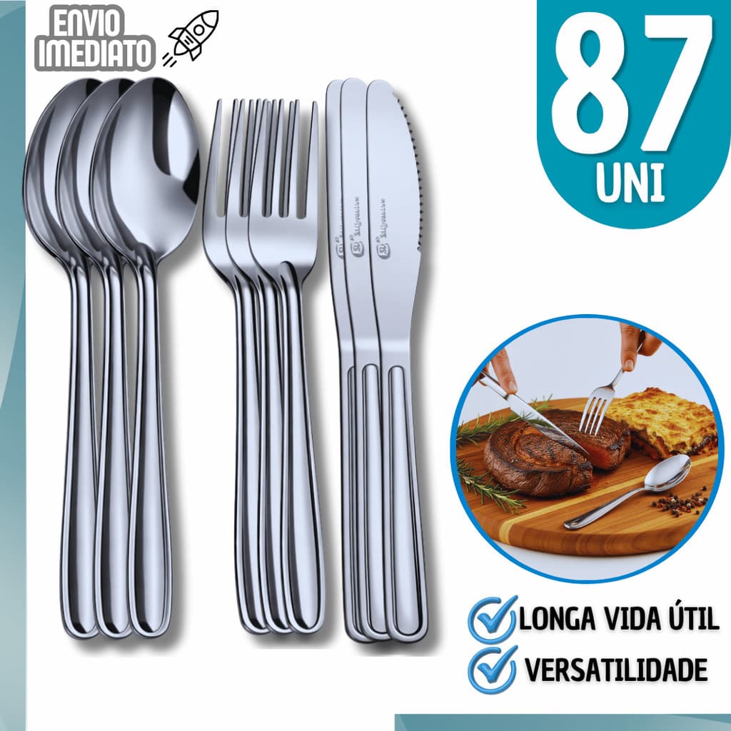 Facas, Garfo e Colher Talheres De Mesa Aço Inox Utensílios Cozinha Restaurante Buffet Talheres