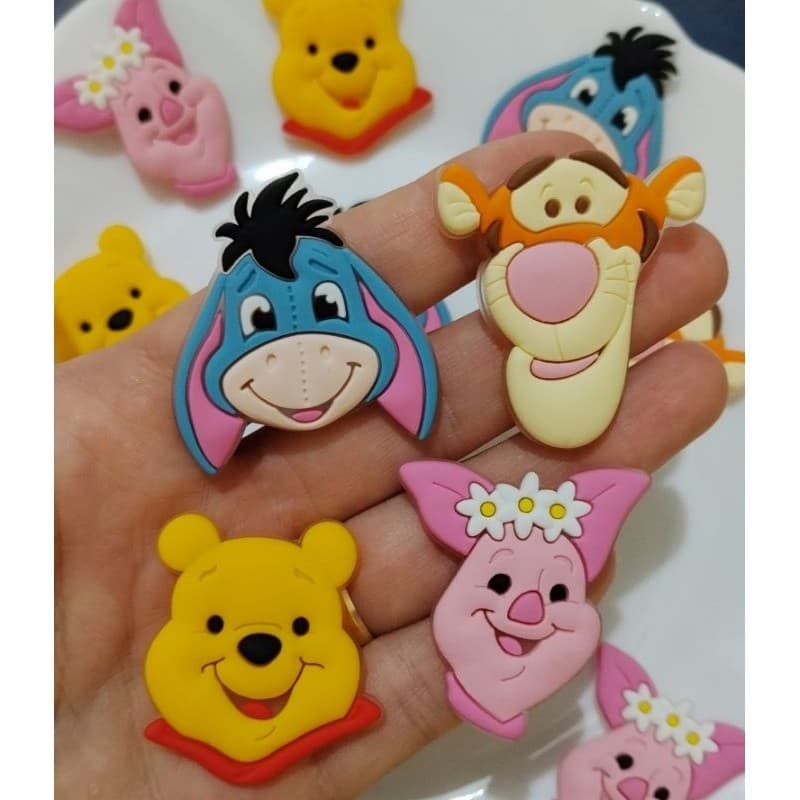 Aplique Emborrachado  Pooh Tigrão Leitão Burro 12 UNIDADES