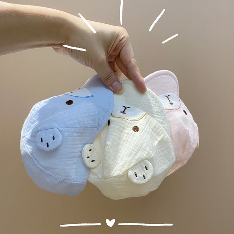 Boné de Beisebol Infantil com Urso de Pelúcia, Chapéu de Sol para Crianças, Proteção Solar para o Verão