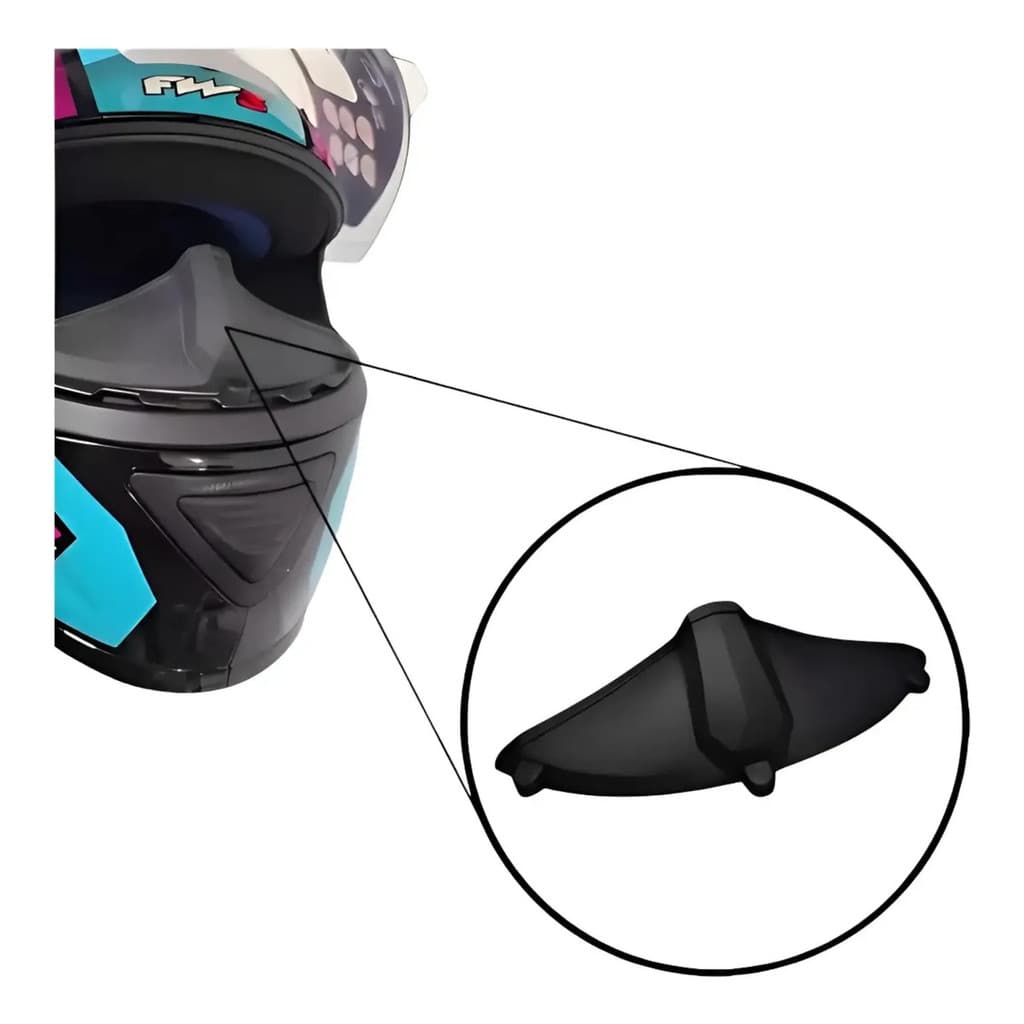 Narigueira Alta Removível Para Capacete Fechado Fw3 Gt Preto