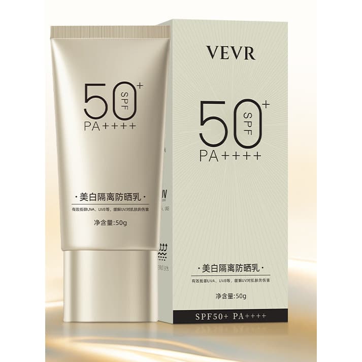 VEVR Whitening Isolamento Protetor Solar Loção Protetor Solar de Alta Potência Universal para Corpo Inteiro 50g