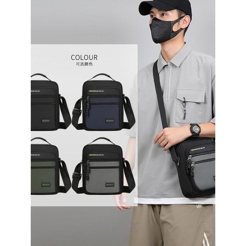 BOJUE RHINO/Conta Rinoceronte Casual Moda Masculina Bolsa de Peito Multifuncional Multi-bolso Um Ombro Diagonal