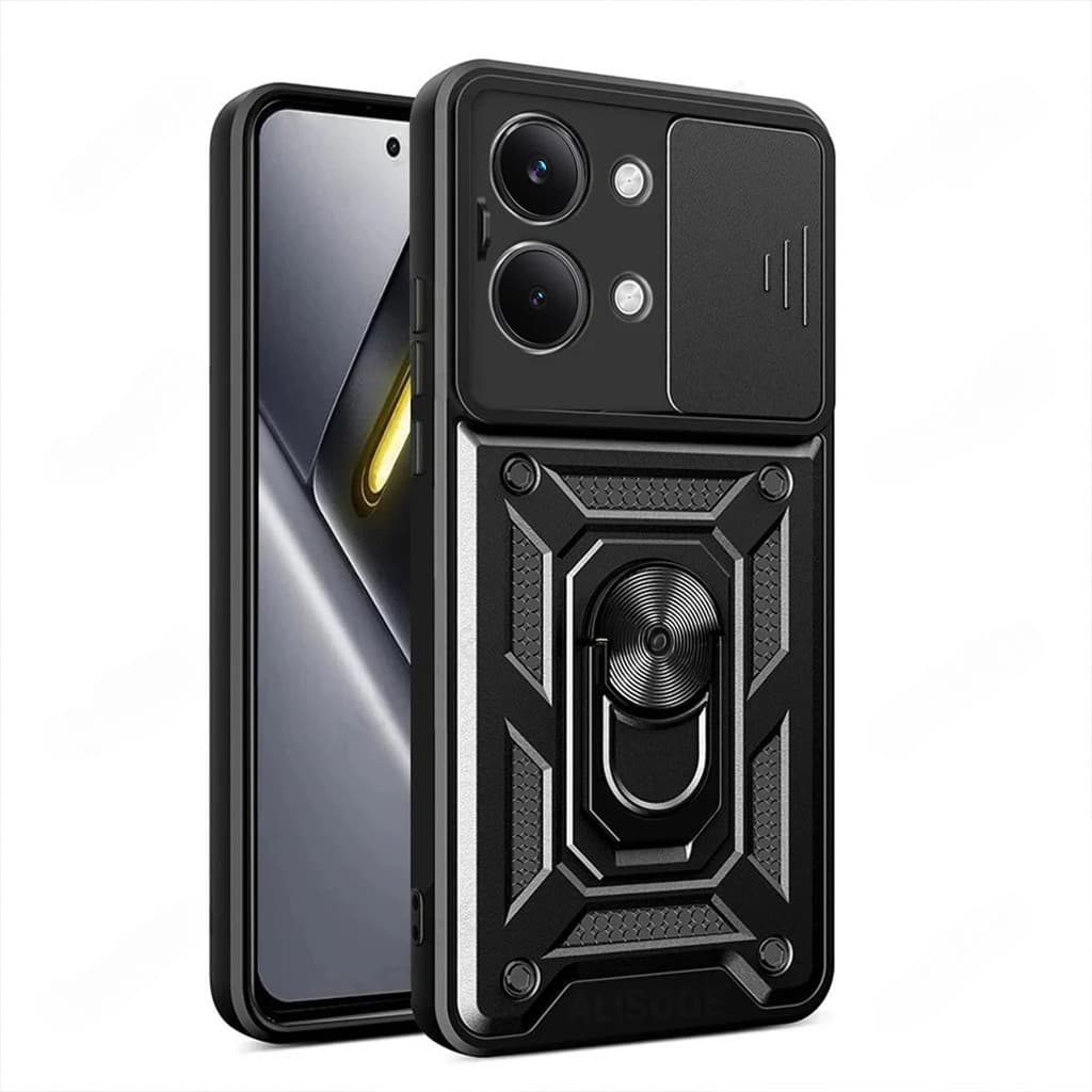 Capa Armadura Blindada Com Suporte P/ Xiaomi Poco X8 Pro Max 5G