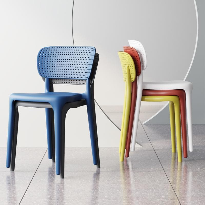 Cadeira de plástico encosto empilhável casa moderna simples banco de borracha mesa jantar restaurante Nordic cadeira jan