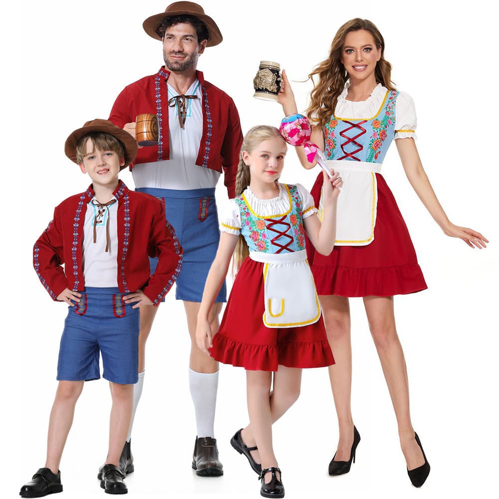 Traje de Festival de cerveja tradicional alemão novo produto impresso tourada espanhola cosplay traje de desempenho