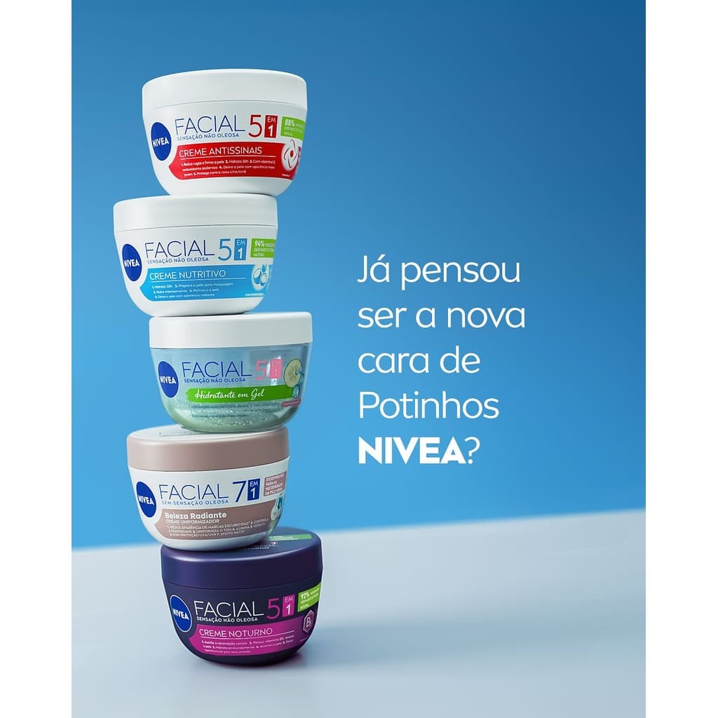 Creme Facial NIVEA - Noturno - Nutritivo - Antissinais - Gel Fresh - Beleza radiante