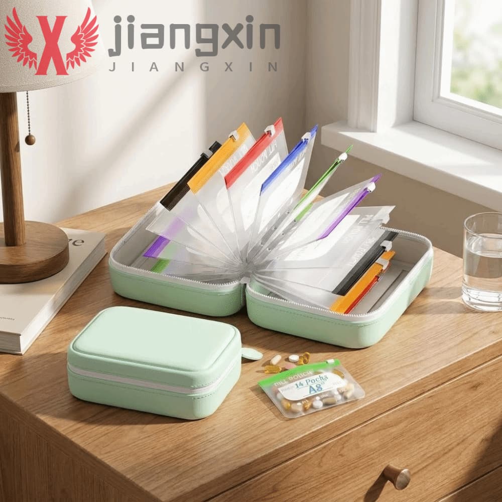 Conjunto De Bolsas Para Comprimidos À Prova D'água JIANGXIN , Com Zíper Codificadas Por Cores , Organizador De 7 Dias ,